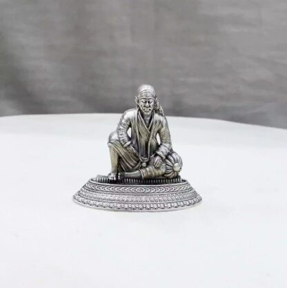 Sitting Sai Baba Pure Silver Idol