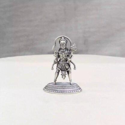 Standing Hanuman Pure Silver Idol