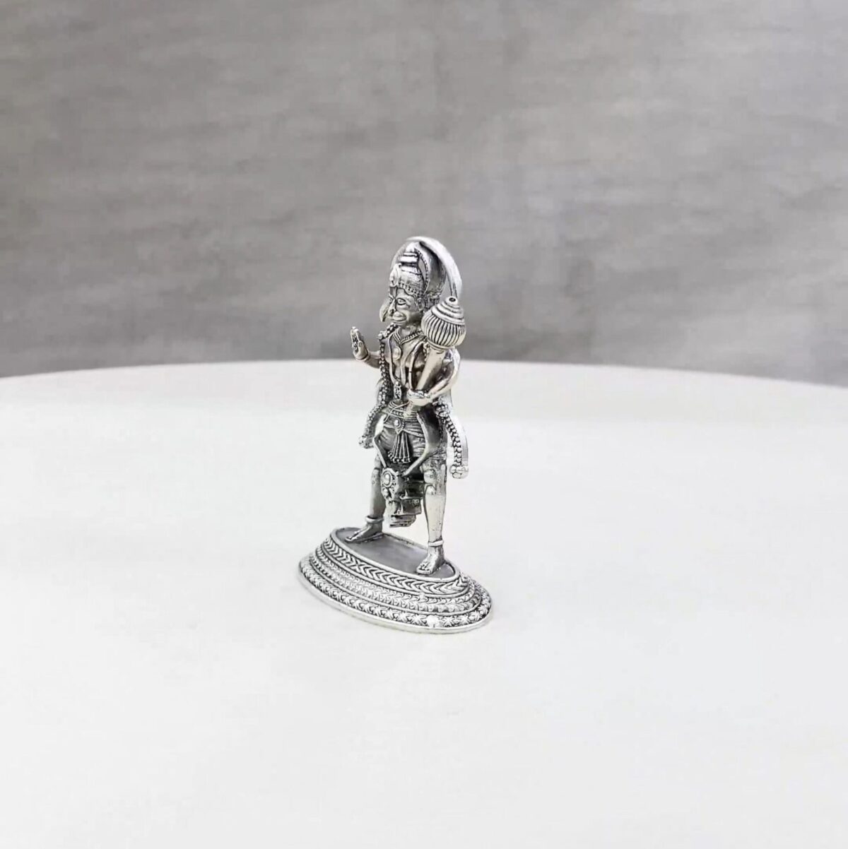 Standing Hanuman Pure Silver Idol