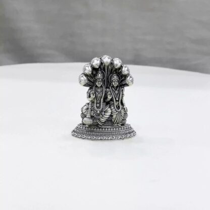 Vishnu Lakshmi Pure Silver Idol