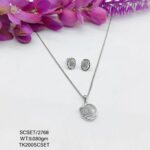 Elegant  Pendent Necklace Set in Sterling Silver925