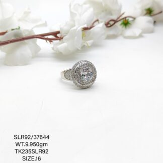 Stunning white Stone Ladies Ring in Sterling Silver 925