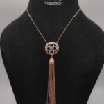 Chain with Floral Pendent in Sterling Silver