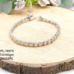 Stunning Diamond Crystal Bracelet in Sterling Silver Pure 925