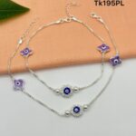 Elegant Evil Eye Payal/Anklet in Pure 925 Silver BIS Hallmarked