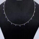 Vibrant Purple Star Beads Necklace in Sterling Silver 925