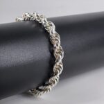 Men's Link Design Bracelets in Sterling Silver Pure 925