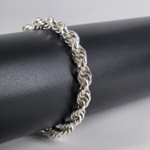 Men's Link Design Bracelets in Sterling Silver Pure 925