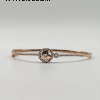Heart Bracelet in Rose Gold Sterling Silver Pure 925