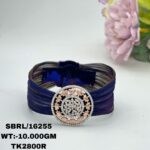 Stunning Floral Fabric Bracelet in Sterling Silver Pure 925