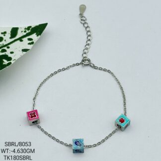 Stunning Beads Bracelet in Sterling Silver Pure 925
