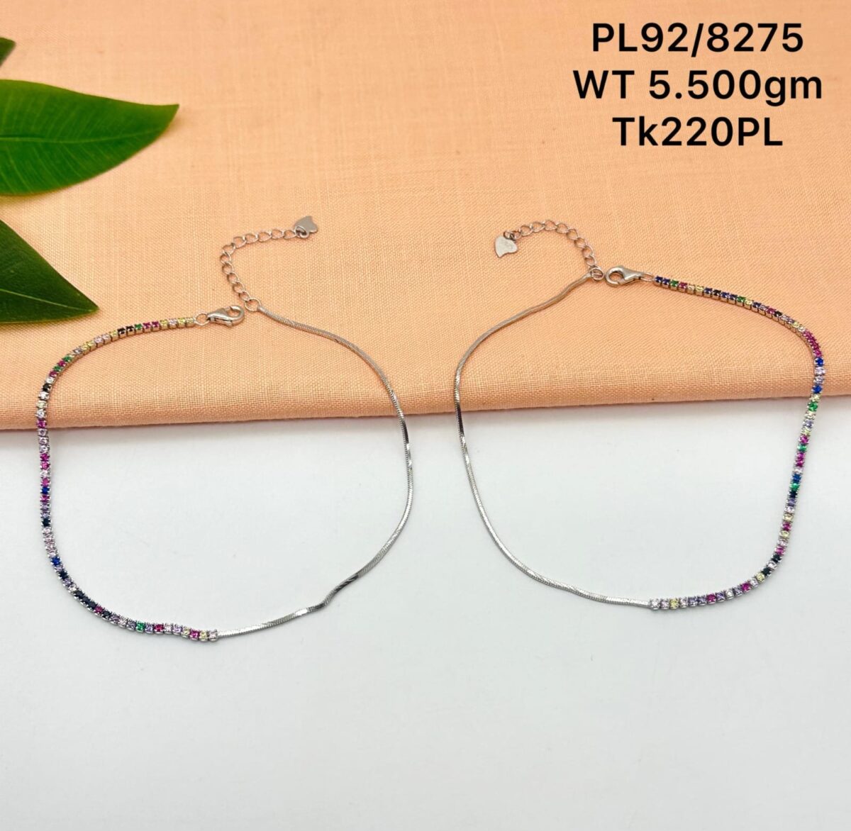 Elegant Rainbow Payal/Anklet in Pure 925 Silver BIS Hallmarked - Image 1