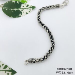 Men's Turkish Oxidised Antique Bracelets in Sterling Silver Pure 925