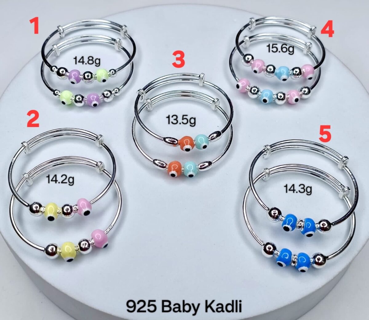 Baby Bala Black Evil Eye in Pure Silver 925 Hallmarked
