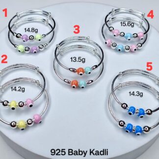 Baby Bala Black Evil Eye in Pure Silver 925 Hallmarked