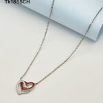 Stunning Dual-Heart Pendent Necklace in Sterling Silver925