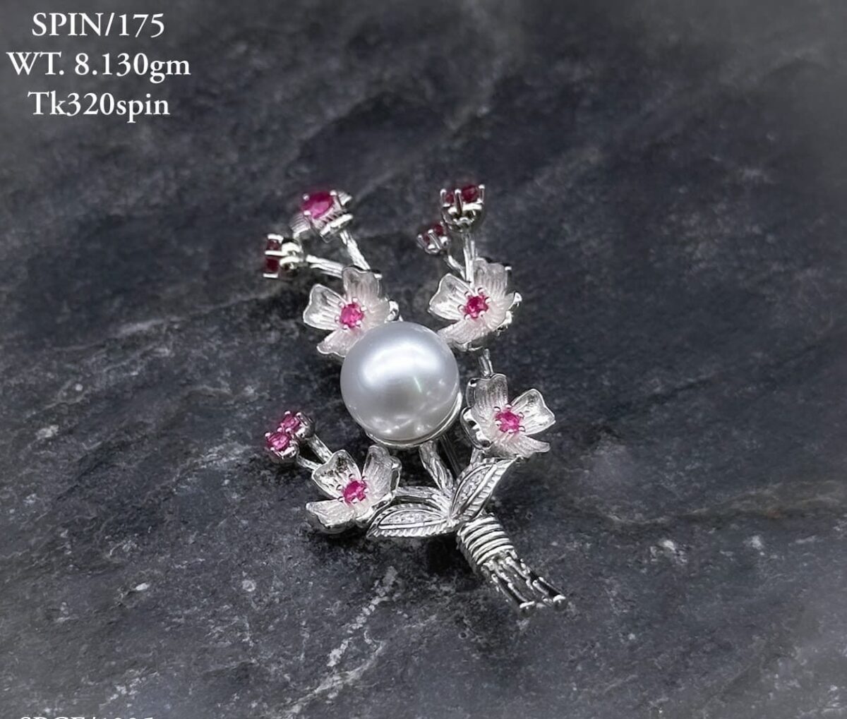 Pink Bouquet Brooch in Pure Silver 925 BIS Hallmarked - Image 1