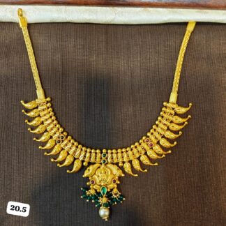 Temple Half Necklace in Pure Silver 925 BIS Hallmarked
