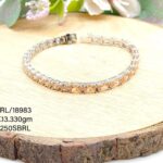 Stunning Diamond Crystal Bracelet in Sterling Silver Pure 925