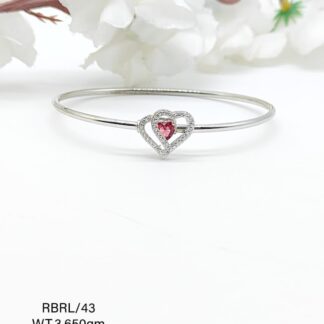 Stunning ladies Heart Shaped Bracelet in Sterling Silver Pure 925