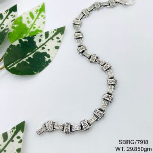 Men's Antique Bracelet in Sterling Silver Pure 925 BIS Hallmarked