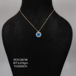 Chain with Evil Eye Pendant in Sterling Silver 925
