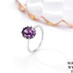 Stunning Purple Stone Ladies Ring in Sterling Silver 925