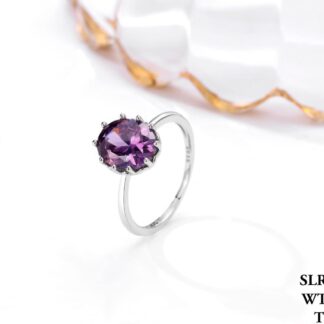 Stunning Purple Stone Ladies Ring in Sterling Silver 925
