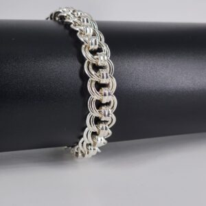 Hollow Men's Bracelets in Sterling Silver Pure 925