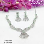 Stunning  Vibrant Green Necklace  set in Sterling Silver 925