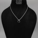 Chain with Blue Stone Pendant in Sterling Silver 925