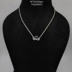 Chain with Crown Heart Pendant in Sterling Silver 925