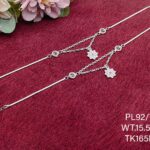 Elegant Floral Payal/Anklet in Pure 925 Silver BIS Hallmarked