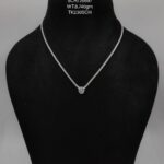 Chain with Dazzling Diamond Pendant in Sterling Silver 925