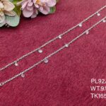 Elegant Stoned Payal/Anklet in Pure 925 Silver BIS Hallmarked