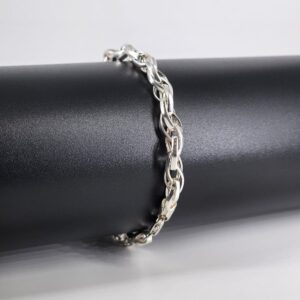 Men's Link Design Bracelets in Sterling Silver Pure 925