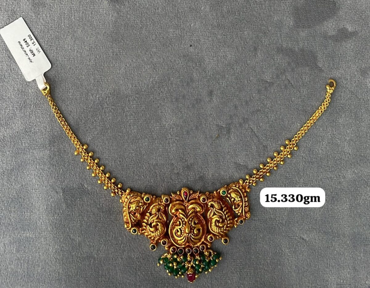 Temple Half Necklace in Pure Silver 925 BIS Hallmarked