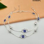 Elegant Evil Eye Payal/Anklet in Pure 925 Silver BIS Hallmarked