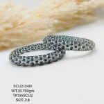 Casting Silver Bangles In Gold Polish 925 BIS Hallmarked