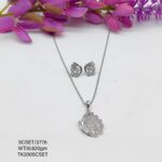 Elegant Butterfly Pendent Necklace Set in Sterling Silver925