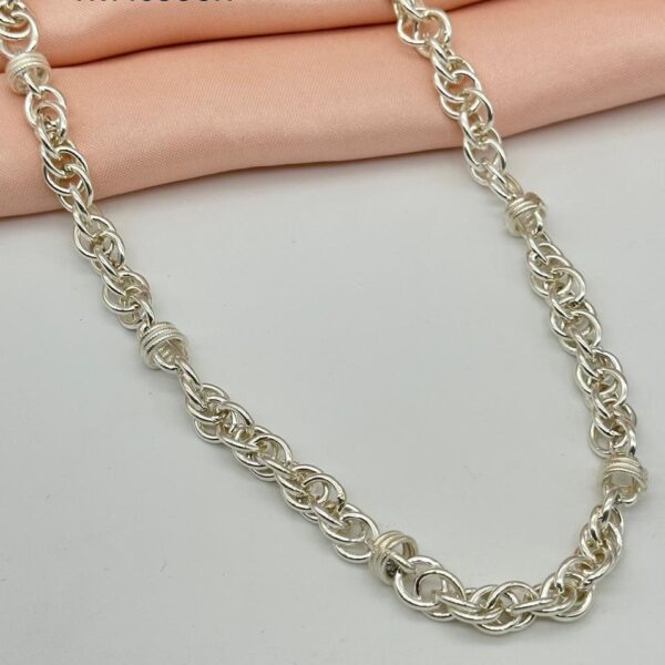 Hollow Gents Chain in Sterling Silver Pure 925 Hallmarked
