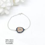 Stunning Evil Eye Beads Bracelet in Sterling Silver Pure 925