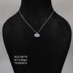 Chain with Evil Eye Pendant in Sterling Silver 925