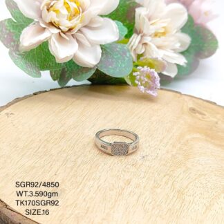 Multistone Gents Ring in Sterling Silver Pure 925 BIS Hallmarked