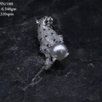 Exquisite Silver Panthor Brooch in Pure Silver 925 BIS Hallmarked