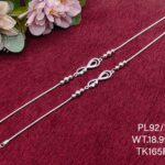 Elegant Infinity Payal/Anklet in Pure 925 Silver BIS Hallmarked