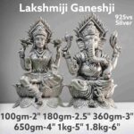 Lakshmi Ganesh Idol in Pure Silver 925 Hallmarked