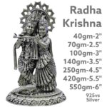 Devine Radha Krishna Idol in Pure Silver 925 Hallmarked