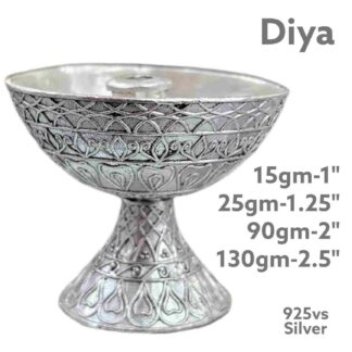 Exquisite Diya in Pure Silver 925 Hallmarked