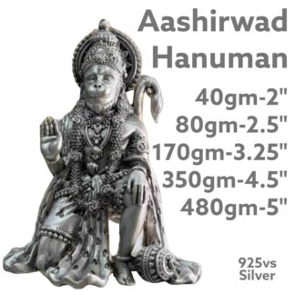Ashirwad Hanumanji Idol in Pure Silver 925 Hallmarked